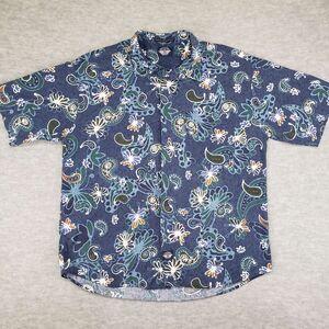 Dockers Navy Paisley Button Down Shirt